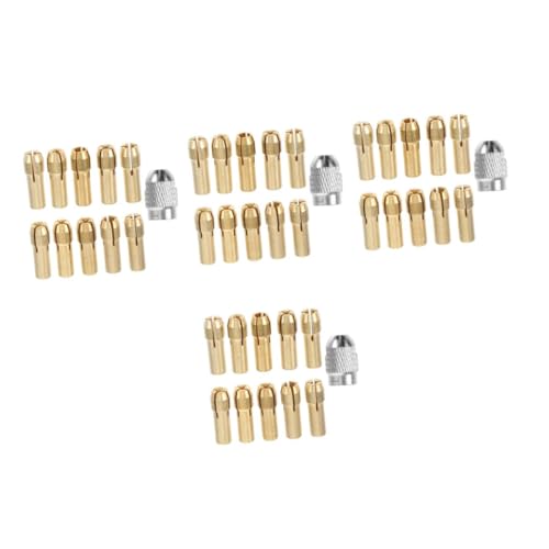 SOLUSTRE 4 Sätze Elektrisches Schleiffutter Bohrer Adapter Schleifmaschine Zubehör Schnellwechseladapter Spannzange für Schleifmaschine Schleifmaschinen-Spannadapter Rostfreier Stahl Golden von SOLUSTRE