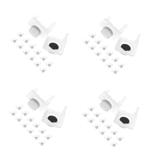 SOLUSTRE 4 Sätze Silikonknopf Elektrischer Dampfgarer Wasserdichter Momentschalter Ar-schaltertaste Druckknöpfe Zum Nähen Notschalter Stoffmagnete Hupenschalter Kieselgel Weiß 40 Stück * 4 von SOLUSTRE