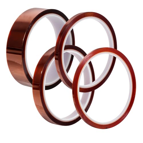 SOLUSTRE 4 Stück Hochtemperaturband glasfaserkabel fiber optic cable hitzebeständiger klebeband hitzebeständiges klebeband heat resistant tape klebeband hitzebeständig Wärmeband Brown von SOLUSTRE