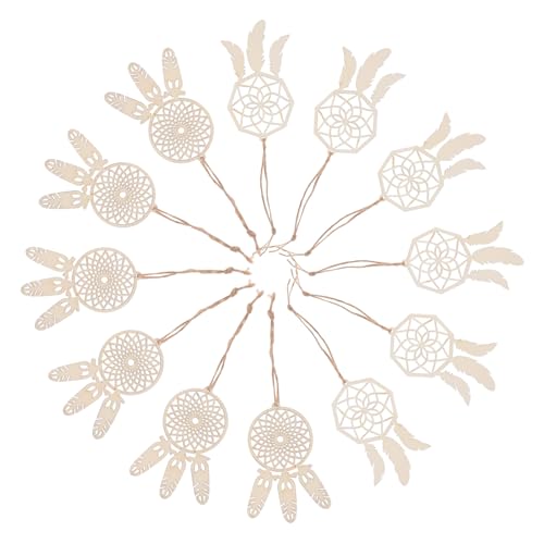 SOLUSTRE 40 Stück Teiliges Dreamcatcher Robustem Holz DIY Bastelset mit Unbehandelten Holzanhängern zum Bemalen Kreatives Wanddekor für Hängende Wanddekoration für Schlafzimmer SOLUSTRE 40 Stück Teiliges Dreamcatcher Robustem Holz DIY Bastelset mit Unbehandelten Holzanhängern zum Bemalen Kreatives Wanddekor für Hängende Wanddekoration für Schlafzimmer von SOLUSTRE
