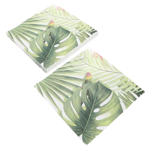 SOLUSTRE 40st Pastell Blumenservietten Biene Servietten Geschenkpapier Leinen Tisch Hübsche Servietten Taschentuch Wiederverwendbar Henne Papierservietten Reines Zellstoffpapier Green von SOLUSTRE