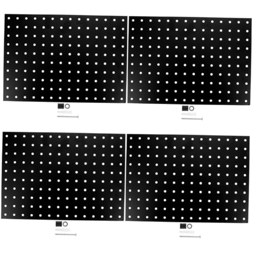 SOLUSTRE 4pcs Lochblech Aus Metall Quadratische Stirnbänder Haken Anzeigen Steckbretter Für Wände Pegboard Wandorganisator Haken Für Steckbretter Steckbrettklammern Anbindung Black Eisen von SOLUSTRE