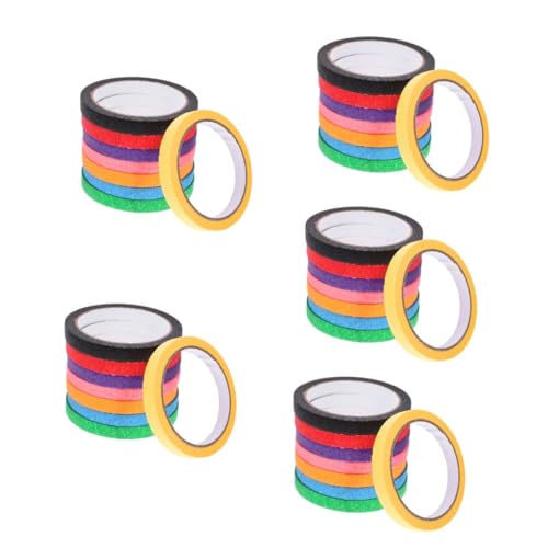 SOLUSTRE 5 Sätze 5 Sets Farbiges Abdeckband Buntes Klebeband Farbiges Klebeband Regenbogenband Abdeckpapier Zum Lackieren Von Autos Malerband Malband Dekorative 8 Rollen * 5 von SOLUSTRE