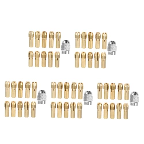 SOLUSTRE 5 Sätze Elektrisches Schleiffutter Bohrer Adapter Schleifmaschine Zubehör Elektrisches Drehwerkzeug Bohrer-Adapter Bohrfutter Bohrmaschine Adapter Bohrerspannzange Kupfer Golden von SOLUSTRE