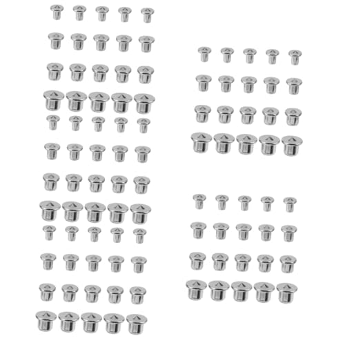 SOLUSTRE 5 Sätze Holzdübel Dübelbohrung Markierungen Elektrowerkzeuge Arbeitsplatte versenken holzwerkzeug Holzverbindungswerkzeug Bohrlochwerkzeug Mittelübertragungsstecker Stahl Silver von SOLUSTRE