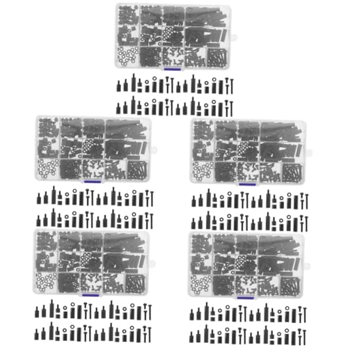 SOLUSTRE 5 Sätze Nylonschraube Selbstschneidende Sechskantschrauben Flache Rostfrei Terrassenschrauben Faden Planke Elektrische Klemme Vorrichtung Schlagschrauber-bits Maschine Black von SOLUSTRE