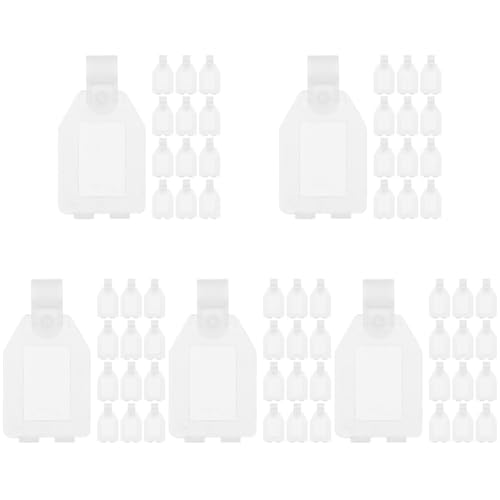 SOLUSTRE 5 Sätze Preisschild Zeichen Schlüsselanhänger-clip Inhaber Der Tischnummer Ticketständer Etiketten Aufkleber Tag-display-ständer Punkt Glasetiketten Ort Transparent Pp 20 Stück * 5 von SOLUSTRE