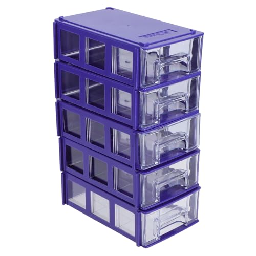 SOLUSTRE 5Er-Box teile box Wasserventil-Set Werkzeugkasten Rutenzubehörgriff Kartonkarton schubladenbox sortierbox Organizer für Schubladenteile Hardware-Speicher-Organizer Plastik Blue von SOLUSTRE