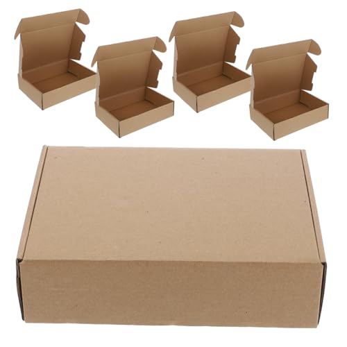 SOLUSTRE 5Er Boxen Flugzeugkarton Umzugskartons aus Pappe Versandkartons flache Verpackungsboxen Karton Verpackung Kartons für den Versand Verpackungskartons Papier Brown von SOLUSTRE