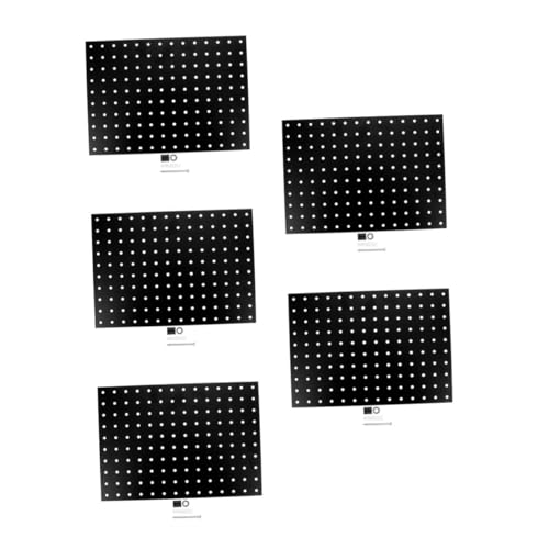 SOLUSTRE 5Pcs Lochblech aus Metall Haken anzeigen Pegboard -Haken Steckkorb Steckbrett-Organizer Gestell wall shelf wall hooks Stecktafel Werkzeugaufbewahrungswand Werkzeugtafel Eisen Black von SOLUSTRE