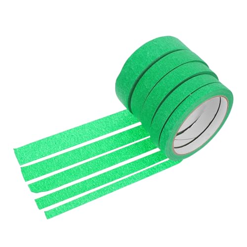 SOLUSTRE 5st Nahtpapier Codierband Lehrerband Washi-aufkleber Für Scrapbooking Washi-klebeband Farbiges Malerband Kunstband Scrapbooking-washi-aufkleber Grünes Abdeckband Papierkleber Green von SOLUSTRE