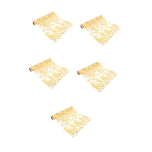 SOLUSTRE 5st Tischläufer Aus Goldfolie Und Silberfolie Partydekorationen Tischdekorationen Für Hochzeiten Thanksgiving-tischdekoration Herzstück Tischdekoration Polyester Golden von SOLUSTRE