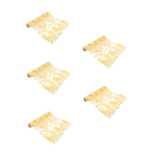 SOLUSTRE 5st Tischläufer Aus Goldfolie Und Silberfolie Tischdekorationen Für Den Esstisch Glitzer Tischläufer Herzstück Tischdekoration Tischläufer Für Die Hochzeit Golden Polyester von SOLUSTRE