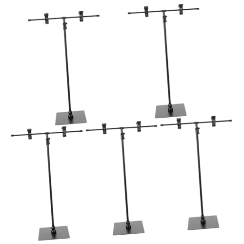 SOLUSTRE 5st Werbeträger Ausziehbarer Bannerständer Werbeständer Staffelei Steht Für Schild Tischplakatständer Bannerhalter Zur Anzeige Schilderständer Tischbannerhalter Absedelstahl Black von SOLUSTRE