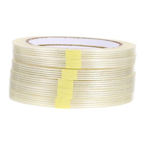 SOLUSTRE 6 Rollen Glasfaserband Uv-klebeband Bandspender Das Band Abdeckband Doppelseitiges Klebeband Selbstklebende Haken Klebeband Selbstklebend Filament Punkt Transparent Glasfasergewebe von SOLUSTRE