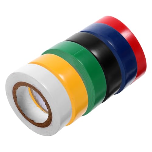 SOLUSTRE 6 Rollen Isolierband Wärmeband Für Rohre Elektrisches Band Klebeband Für Elektrische Geräte Farben Von Isolierbändern Elektroband Farbig Feuerhemmendes Klebeband Kabelbaumband Pvc von SOLUSTRE