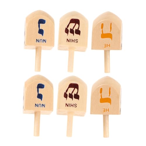 SOLUSTRE 6 Stück Kreisel Heimdekoration Dreidels Für Handgefertigte Mini Dreidels Dreidel Spiel Kreisel Dreidel Aus Holz SOLUSTRE 6 Stück Kreisel Heimdekoration Dreidels Für Handgefertigte Mini Dreidels Dreidel Spiel Kreisel Dreidel Aus Holz von SOLUSTRE