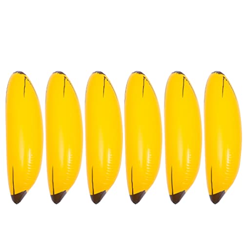 SOLUSTRE 6 Stücke Banane Aufblasen Riesige Aufblasbare Lebensmittel Spielzeug Langlebige Wasser Float Pool Toys Bachelorette Party Spiele Prop Bridal Dusche Dekoration Bananenspielzeug von SOLUSTRE