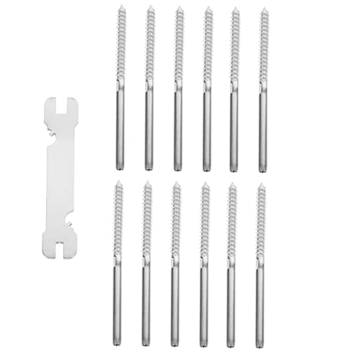 SOLUSTRE 7sets Schraubklemme Kabel Scharnier Zug Ratsche Faden Abs Krankentrage Spanner Drahtseil Geländer System Schrauben Linke Und Rechte Schraube Deck Geländer Schraube Metall 12pcs*7 von SOLUSTRE