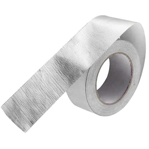 SOLUSTRE Auspuff Wickeln Klebeband Wärmeband Aluminiumband Auspuff Hitzeschutzband Dampfsperre Kleber Aluflexschlauch Rohrisolierband Hitzeschutzband Selbstklebend Flexrohr von SOLUSTRE