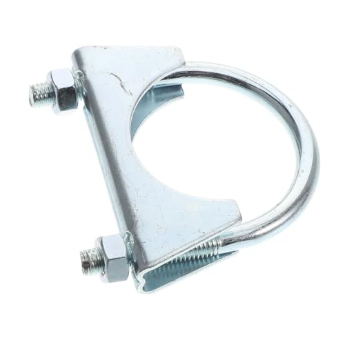 SOLUSTRE Auspuffschelle dichtungsring Rohrschellen Klemme für Rohre Klemmen für Rohre Rohr Klemme Auspuffclip u Bolzenklemme Schalldämpferspitze Schalldämpferklemmen Kohlenstoffstahl Silver von SOLUSTRE