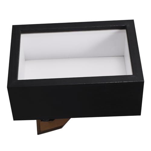 SOLUSTRE Insektenexemplar Box Bilderrahmen Fotorahmen Schmetterlingsexemplar Display Glas Displayrahmen Rustikaler Displayrahmen Mit Glas Schmetterlings Displayrahmen Schwarzes Holz von SOLUSTRE