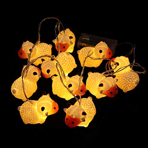 SOLUSTRE LED Lichterkette Schaf Figuren Beleuchtet Miniatur Lamm Figur 165 CM 10 LEDs Warmweiß OHNE Batterie Außen Innen Kinderzimmer Wohnzimmer Wand Fenster Dekoration Ostern Geburtstag Party von SOLUSTRE