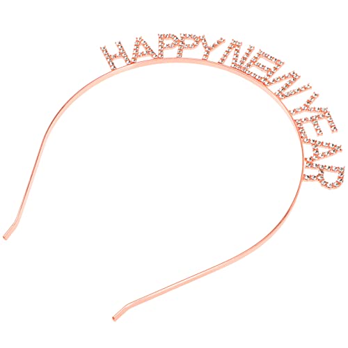 SOLUSTRE Neujahrs-Stirnband Kompaktes Haarband Kompaktes Haar-Accessoire Für Neujahrspartys Roségold von SOLUSTRE