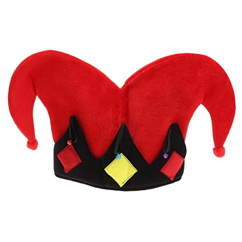 SOLUSTRE Roter Zweizackiger Clownhut Cosplay Bühnenhut Leichter Atmungsaktiver Partyhut für Karneval Tanz Aufführung und Kostümfest SOLUSTRE Roter Zweizackiger Clownhut Cosplay Bühnenhut Leichter Atmungsaktiver Partyhut für Karneval Tanz Aufführung und Kostümfest von SOLUSTRE