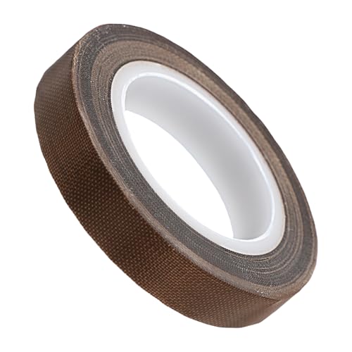 SOLUSTRE Teflonband Klebeband Mit Hoher Temperaturbeständigkeit Dichtungsband Für Vakuumierer Hochtemperaturbeständiges Klebeband Versiegelungsheizelement Ptfe-bänder Light Brown Glasfaser von SOLUSTRE