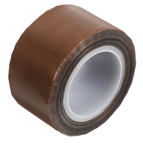 SOLUSTRE Teflonband Wärmeübertragungsband hitzebeständiges Klebeband Wärmeband wiederverwendbares klebeband Industrieklebeband Dichtdraht Hochtemperaturband Dichtband Glasfaser Light Brown von SOLUSTRE