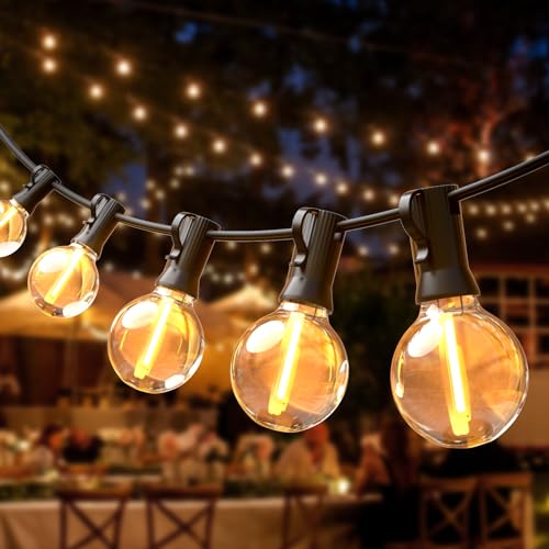 SON4SUN Lichterkette Außen - 10M LED Lichterkette Outdoor mit 25+3 G40 Glühbirnen Aussen - Wasserdicht IP44 Lichterkette Außen Strom für Garten/Terrasse/Hochzeiten/Bistro Partys - Warmweiß von SON4SUN