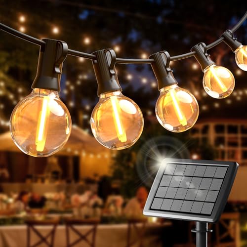 SON4SUN Solar Lichterkette Außen - 20M LED Lichterkette Outdoor mit 30+3 G40 Glühbirnen Aussen - Wasserdicht IP44 Lichterkette Außen Strom für Garten/Terrasse/Hochzeiten/Bistro Partys - Warmweiß von SON4SUN