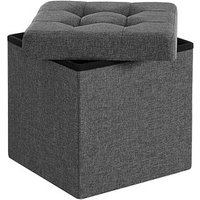 SONGMICS Hocker mit Stauraum LSF27Z dunkelgrau von SONGMICS