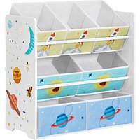 SONGMICS Kinderregal weiß 62,5 x 29,5 x 60,0 cm von SONGMICS