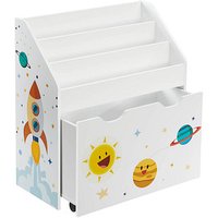 SONGMICS Kinderregal weiß 62,5 x 29,5 x 70,0 cm von SONGMICS