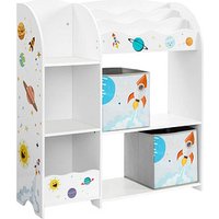 SONGMICS Kinderregal weiß 93,0 x 29,5 x 100,0 cm von SONGMICS