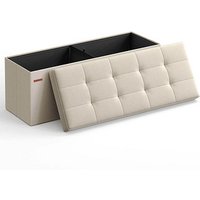 SONGMICS Sitztruhe LSF77BE beige Stoff 110,0 cm von SONGMICS