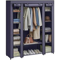 SONGMICS Stoffschrank, LSF003I02 blau 150,0 x 45,0 x 175,0 cm von SONGMICS