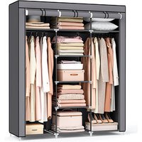 SONGMICS Stoffschrank, RYG12G grau 150,0 x 45,0 x 175,0 cm von SONGMICS