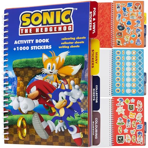 SONIC THE HEDGEHOG Stickerbuch mit 1000+ Aufkleber, Kinder Activity Book von SONIC THE HEDGEHOG