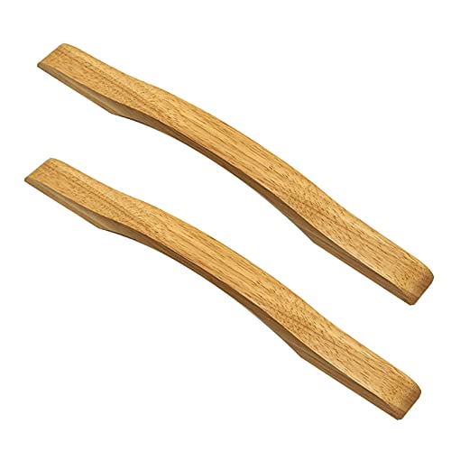 SOOYILE Schrankknöpfe aus Holz, Holzgriff, 2 Stück Schrankgriffe, Schubladengriffe aus massivem Holz, Möbelbeschläge for Küchenschränke, Schuhschränke, Türhebel, Türringe(Hole Distance 224mm) von SOOYILE