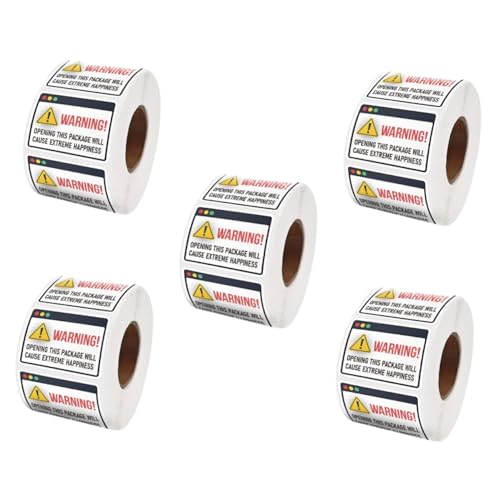 SOPOTUTU 5 Rollen Geschenksiegelaufkleber Dekoration geformt Party abdichtende Aufkleber geschenkverpackung kleine Warnung vor extremen Glücksaufklebern Warnaufkleber als SOPOTUTU 5 Rollen Geschenksiegelaufkleber Dekoration geformt Party abdichtende Aufkleber geschenkverpackung kleine Warnung vor extremen Glücksaufklebern Warnaufkleber als von SOPOTUTU