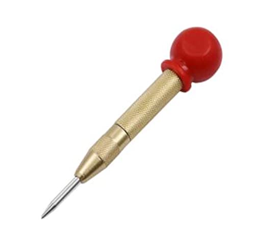 Automatischer Spring Locator Marker Punches Startlochmarker Schlagbolzen Fensterbrecher Holzbearbeitungsmarker Zentrierstahlbohrer (Color : Gold, Size : 130mm) von SORTZ