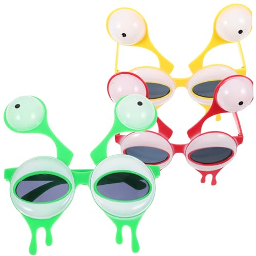 SOSHNTOU 3 Stück Geschenk lustige Alien-Sonnenbrille, Sonnenbrille, Sonnenbrille, ABS, dekorativ, Damen-Sandskulptur, Erwachsene, Alien-Brille, Zubehör, Requisiten, lustig/699 von SOSHNTOU