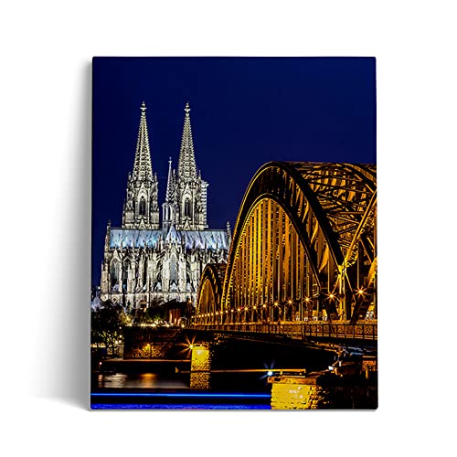 SOSSR DIY Kölner Dom Diamond Painting, 5D Diamant Painting Set, Diamond Painting Bilder für Home Wand Decor Gemälde 30x40cm von SOSSR