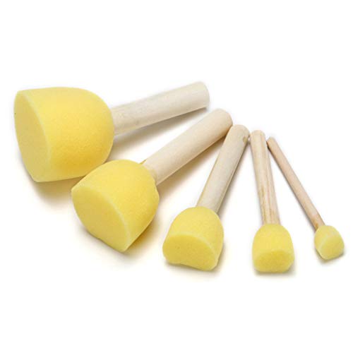 SOUTHJIELING 5-teiliges Schaumstoff-Pinsel-Set mit Griff, Stempel, Malwerkzeug, Basteln für Kinder von SOUTHJIELING