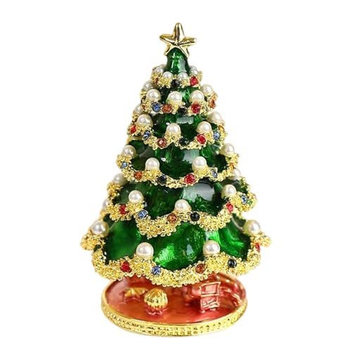 SOUTHJIELING Elegante Weihnachtsbaum-Schmuckschatulle, dekorativer Weihnachtsbaum-Schmuck-Organizer, filigraner Schmuck-Aufbewahrungsbehälter von SOUTHJIELING