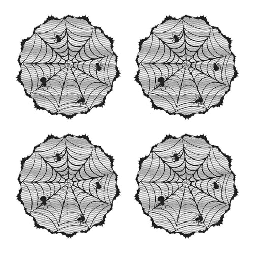 SOUTHJIELING Halloween-Tischläufer, schwarzes Netz, Tischläufer, für festliche Party-Dekoration, Tischset von SOUTHJIELING