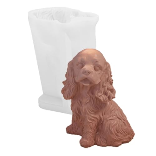 SOUTHJIELING Realistische Mops-förmige Silikon-Hundeform, praktische Gipsform, Hundeform, Dekoration, Form für Bastler von SOUTHJIELING